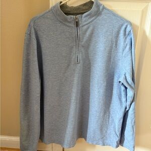 Mizzen+Main Blue Zip Up Sweater